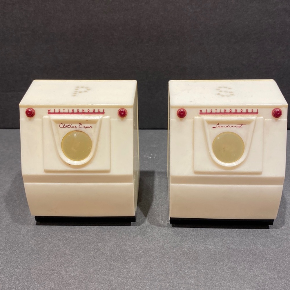 Vintage Westinghouse Washer Dryer Salt & Pepper Shakers
